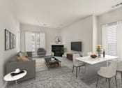Thumbnail 17 of 40 - Living Room With Dining Area at The Apartments at Cambridge Court, Rosedale