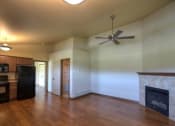 Thumbnail 1 of 15 - Living room at Saddleview Apartments, Bozeman, MT