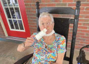 Thumbnail 28 of 36 - Senior Resident Eating An Ice-cream at Savannah Court of Camilla, Camilla, Georgia