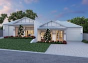 Thumbnail 11 of 11 - A modern two-story house with a garage and a driveway.