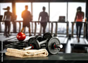 Thumbnail 4 of 11 - People in Gym