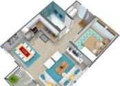Thumbnail 3 of 4 - the stylized illustration of a floor plan of a house