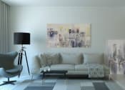 Thumbnail 4 of 8 - a living room with a couch and a table