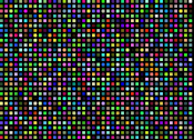Thumbnail 27 of 32 - A colorful grid of squares with a black background.