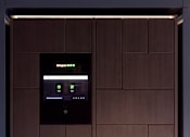 Thumbnail 19 of 23 - the elevators in the lobby of an office building with brown doors