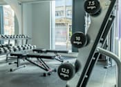 Thumbnail 26 of 27 - a row of exercise machines in a gym