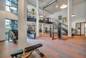 Thumbnail 9 of 20 - Nexus East Two Story Fitness Center with Weights and Cardio Machines