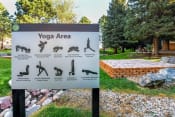 Thumbnail 15 of 17 - a sign that reads yoga area in a park at Verdant, Colorado, 80303