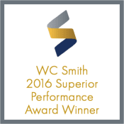 Thumbnail 16 of 16 - an image of the wc smith 2016 superior performance award winner logo