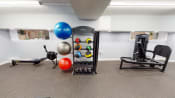 Thumbnail 21 of 36 - fitness center with exercise balls, and cardio machines at 2800 woodley apartments in washington dc