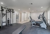 Thumbnail 31 of 48 - a gym with treadmills and other exercise equipment in a room at Monterra Ridge Apartments, Canyon Country, California