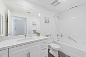 Thumbnail 21 of 37 - Luxurious Bathroom at LEVANTE APARTMENT HOMES, Fontana, CA