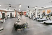 Thumbnail 20 of 39 - the gym with treadmills and other exercise equipment at the belgard apartments