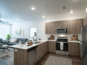 Thumbnail 8 of 33 - Modern Kitchen at Foothill Lofts Apartments & Townhomes, Logan, UT