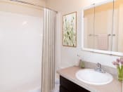 Thumbnail 8 of 34 - Bathroom with Soaking Tub at Crossroads Apartments