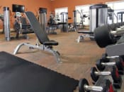 Thumbnail 23 of 39 - Fitness Center With Yoga/Stretch Area at Four Seasons Apartments & Townhomes, North Logan, UT