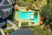 Thumbnail 14 of 25 - aerial view of a swimming pool