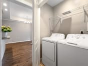 Thumbnail 7 of 28 - a white washer and dryer in a room