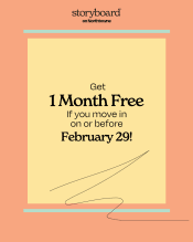 Thumbnail 38 of 38 - a poster with a quote that says get 1 month free if you move in on
