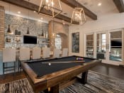 Thumbnail 11 of 78 - Pointe at Prosperity Village Game Room With Billiards Table in Charlotte Apartments