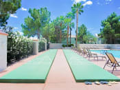 Thumbnail 12 of 41 - Shuffleboard poolside at Country Club at Valley View Senior Apartments in Las Vegas, NV, For Rent. Now leasing 1 and 2 bedroom apartments.