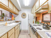 Thumbnail 30 of 41 - Expansive kitchen at Country Club at Valley View Senior Apartments in Las Vegas, NV, For Rent. Now leasing 1 and 2 bedroom apartments.
