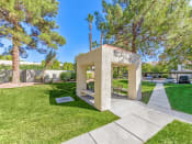 Thumbnail 5 of 41 - Gazebos and community picnic area of Country Club at Valley View Senior Apartments in Las Vegas, NV, For Rent. Now leasing 1 and 2 bedroom apartments.