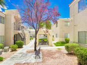 Thumbnail 7 of 41 - Peaceful sitting areas of Country Club at Valley View Senior Apartments in Las Vegas, NV, For Rent. Now leasing 1 and 2 bedroom apartments.