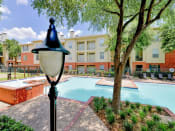 Thumbnail 7 of 24 - Resort style pool with hot tub at Montfort Place in North Dallas, TX, For Rent. Now leasing 1 and 2 bedroom apartments.