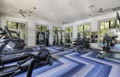 Thumbnail 18 of 39 - a large fitness room with cardio equipment and windows