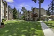 Thumbnail 4 of 18 - Apartment Buildings Surrounded by Grassy Area with Trees at Park 210 Apartment Homes, Washington, 98026