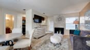 Thumbnail 2 of 30 - Living Room Interior at Woodland Hills, Irving, TX, 75062