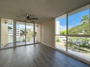Thumbnail 2 of 18 - Punahou Heights Living Room with Picture Window Skyline Views