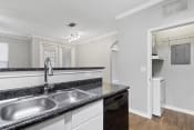 Thumbnail 5 of 28 - a kitchen with granite counter tops and a stainless steel sink