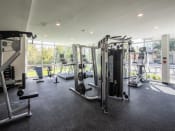 Thumbnail 20 of 47 - a gym with weights and cardio equipment in a building