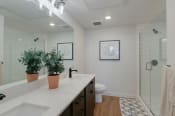 Thumbnail 11 of 32 - Bathroom with dual sinks at Hermosa Village, Leander, 78641
