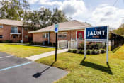 Thumbnail 20 of 20 - The Jaunt Apartments in Charleston South Carolina photo of exterior of leasing office with The Jaunt signage in front.