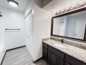 Thumbnail 9 of 22 - bathroom with lots of vanity and storage space and huntington glen apartments