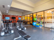 Thumbnail 14 of 19 - large fitness center with vaulted ceiling