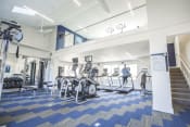 Thumbnail 15 of 25 - a view of the gym with cardio equipment and a staircase in the background