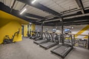 Thumbnail 11 of 25 - a room filled with lots of cardio equipment and weights