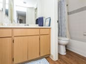Thumbnail 4 of 56 - Spa Inspired Bathroom at Woodlands Village Apartments, Flagstaff, 86001