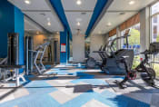 Thumbnail 29 of 53 - a gym with weights and cardio equipment in a room with windows