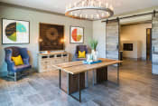 Thumbnail 10 of 34 - Stunning Modern Design Community Clubhouse with Ample Space and Amenities at Echo at North Pointe Center Apartment Homes, Alpharetta, GA 30009