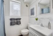 Thumbnail 5 of 9 - Bathroom with Window  at Cross Country Manor Apartments, 3301 Clarks Lane, Baltimore