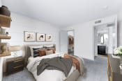 Thumbnail 46 of 58 - a bedroom with white walls and carpet  at Vesper, Dallas, TX