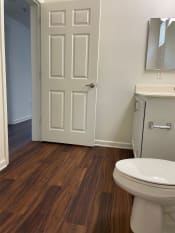 Thumbnail 47 of 48 - bathroom with wood plank style flooring