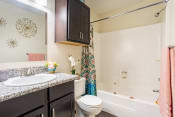 Thumbnail 39 of 55 - Bathroom with bathtub and vanity  at Bennett Ridge Apartments, Oklahoma
