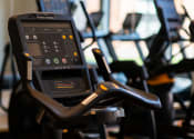 Thumbnail 67 of 75 - close-up look at exercise bike control panel at The Apex at CityPlace, Overland Park, KS, 66210