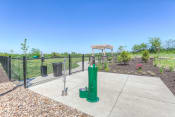 Thumbnail 55 of 78 - a fenced in area with a water fountain and trash cans  at EdgeWater at City Center, Lenexa, KS, 66219